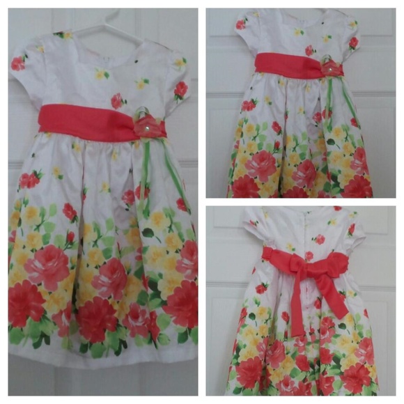 white floral baby dress
